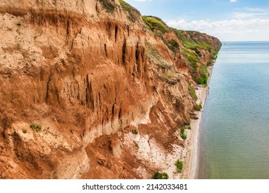 Amazing Nature Landscape, Aerial View, Of Stanislav Clay Mountains, Bizarre Canyon Over The Dnieper River, Outdoor Travel Background, Ukraine, Kherson Grand Canyon