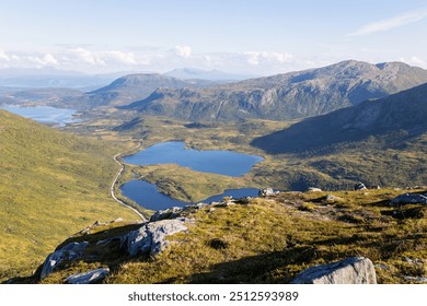 Amazing norway nature, beautiful landscapes with rorbu houses, fjords and sea, summertime - Powered by Shutterstock