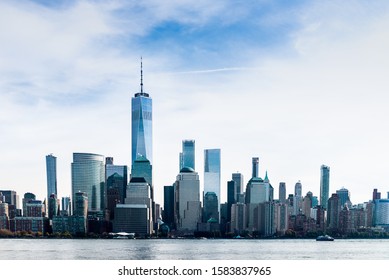 Amazing panorama view on New York City skyline and Downtown Manhattan from Jersey City - Shutterstock ID 1583837965