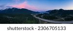 Amazing Panoramic Aerial landscape view from Cle Elum, Washington state rest stop near interstate 90. Hour east from Seattle, Washington.