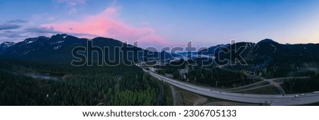 Amazing Panoramic Aerial landscape view from Cle Elum, Washington state rest stop near interstate 90. Hour east from Seattle, Washington.
