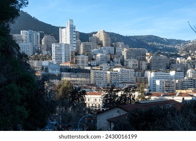 Amazing Panoramic view of city of Monte Carlo, Monaco
