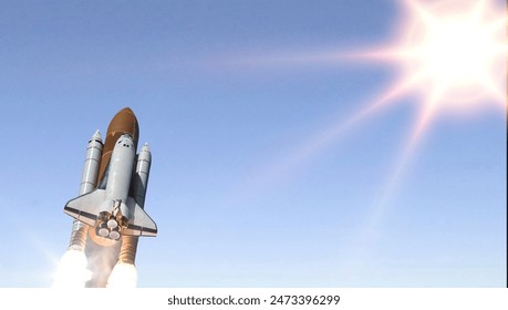 Amazing rocket launch. The elements of this image furnished by NASA.