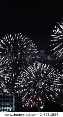 Amazing round shaped fire work captured in Abudhabi, UAE