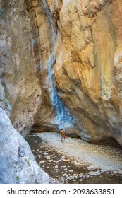 Amazing Sarakina Gorge Close To Mythoi Village, Lasithi Prefecture, Crete, Greece