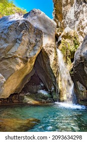 Amazing Sarakina Gorge Close To Mythoi Village, Lasithi Prefecture, Crete, Greece