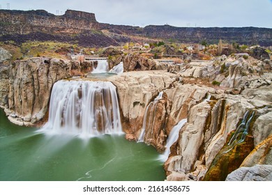 Amazing Shoshone Falls in Idaho with turquoise water and majestic waterfalls - Shutterstock ID 2161458675