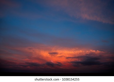 Amazing sky at sunset in Kazakhstan - Shutterstock ID 1038154255