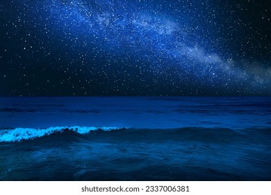 Amazing starry sky over sea at night - Powered by Shutterstock