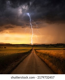 Amazing storm during the sunset - Shutterstock ID 2179732457