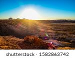 Amazing Sunset over Kanku Pulka in Kanku-Breakaways Conservation Park, South Australia, Australia