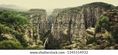 Similar – Landscape with views from the Montserrat mountain in Barcelona