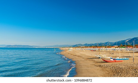 Amazing Versilia Beach On Sunrise