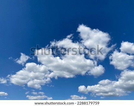 amazing view of azure sky and white clouds