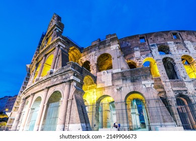Amazing view of Colosseum amphitheatre, Rome.