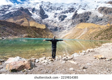 Amazing View Of Humantay Lagoon In Peruvian Andes