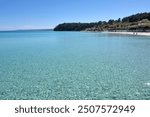 Amazing view of Kassandra coastline near town of Kallithea, Chalkidiki, Central Macedonia, Greece