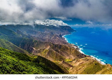 Amazing View Of Mountain And Ocean, Tenerife.