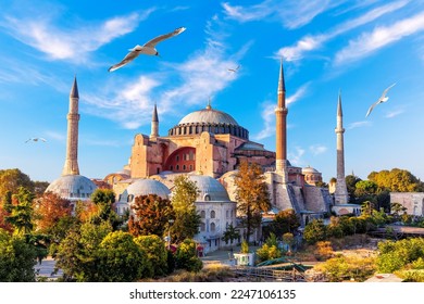 Amazing view on Hagia Sophia in Istanbul, Turkey
