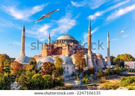 Amazing view on Hagia Sophia in Istanbul, Turkey