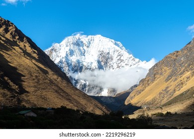 Amazing View Of Salkantay Trek In Peruvian Andes