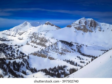 The amazing views from Jackson Hole Mountain Ski Resort in the Grand Teton National Park, Wyoming