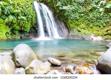 Amazing Waterfall In Guadeloupe National Park