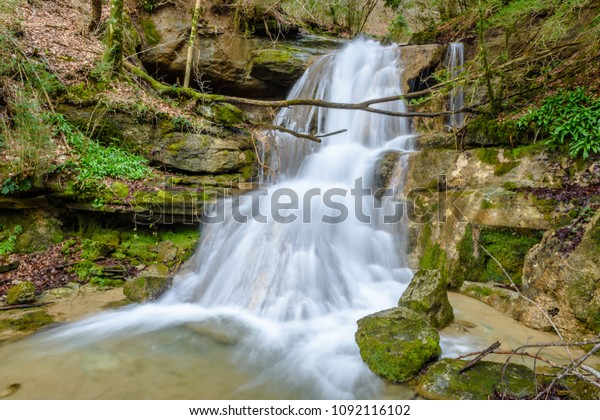 Стоковая Фотография «Amazing Waterfall Hidden Wilderness Torrent.