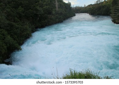 Amazing waterfall and rapids with crazy amounts of white water