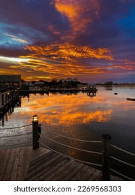 Amazing winter sunset over lake - Shutterstock ID 2269568303