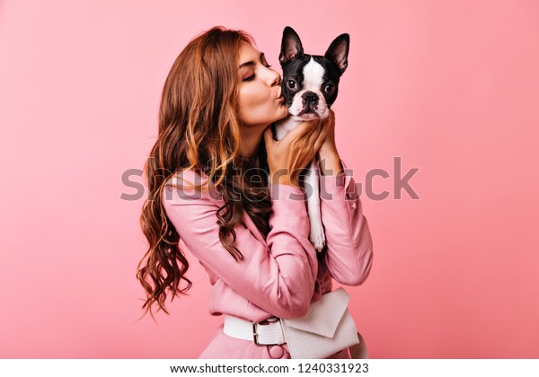 Amazing Woman Long Wavy Hair Kissing Stock Photo Edit Now 1240331923