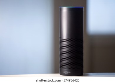 Amazon Echo voice activated recognition system 