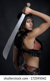 Amazon girl with the machete