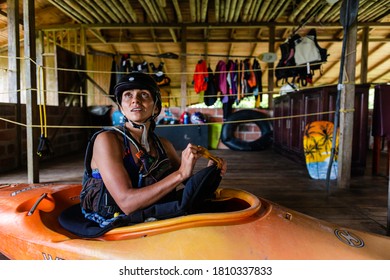 Amazon Rainforest / Ecuador - 2016 : Kayak Instructor Teaching The Basics