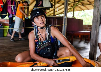 Amazon Rainforest / Ecuador - 2016 : Kayak Instructor Teaching The Basics