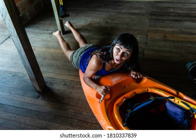 Amazon Rainforest / Ecuador - 2016 : Kayak Instructor Teaching The Basics