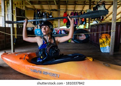 Amazon Rainforest / Ecuador - 2016 : Kayak Instructor Teaching The Basics