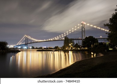 Ambassador Bridge From Windsor, Canada