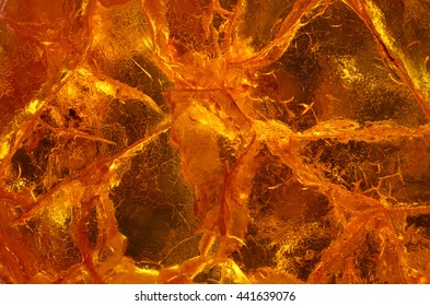 Amber Close Up In Detail - Macro Texture