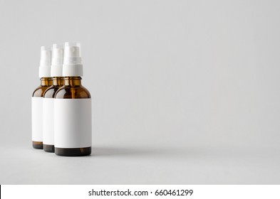 Download Amber Spray Bottle Mockup Three Bottles Stock Photo Edit Now 660461299