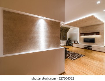 Ambient Light In Modern Apartment Interior