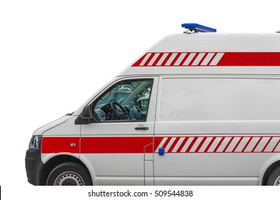 Ambulance Service Van Isolated On White