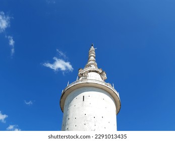 Ambuluwawa Tower in Ambuluwawa Temple in Gampola in Sri Lanka. 