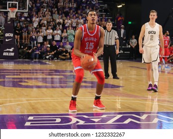 Ameer Bennett For Forward For The Delaware State University Hornets At GCU Arena In Phoenix, Arizona/USA November 12,2018.