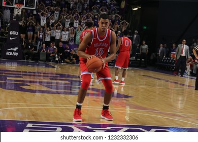 Ameer Bennett For Forward For The Delaware State University Hornets At GCU Arena In Phoenix, Arizona/USA November 12,2018.