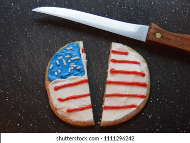 America Divided. Patriotic Cookies Divided