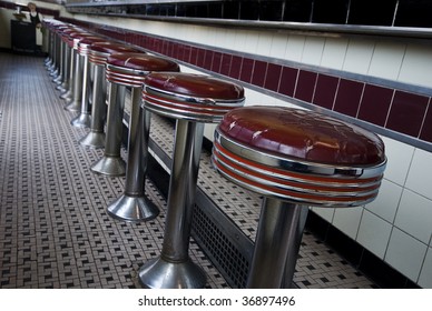 American 1950 Style Diner Bar Chairs