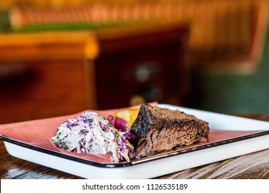 American BBQ Meat Share Platter With Pickled Vegetables And Corn Bread