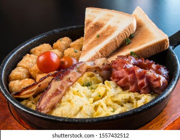 Eggs Bacon Hash Browns Toast Stock Photos Images Photography Shutterstock