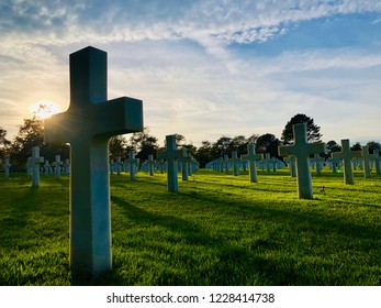 American Cemetery - Omaha Beach - Normandy - D-Day Landing Site. 